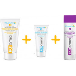 Helenvita - ACNormal My 3 Step Skin Care Routine Rebalancing emulsion - 60ml & Δώρο Purifying facial mask - 20ml & Cleansing gel - 50ml