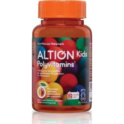 Altion - Kids Polyvitamins Παιδικές πολυβιταμίνες με φυσικά αρώματα πορτοκαλιού και κερασιού - 60 ζελεδάκια