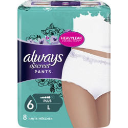 Always - Discreet Pants Plus Large Εσώρουχο ακράτειας Plus Large - 8 τεμ.