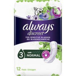 Always - Discreet for Sensitive Bladder Normal Σερβιέτες ακράτειας Normal - 12τμχ