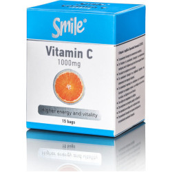 AM Health - Smile Vitamin C 1000mg Συμπλήρωμα Βιταμίνης C για τόνωση του ανοσοποιητικού συστήματος - 15 φακελίσκοι