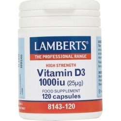 Lamberts - Vitamin D3 1000iu - 120 κάψουλες