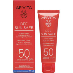Apivita - Bee sun safe hydra fresh face gel cream SPF50 Ενυδατική αντηλιακή κρέμα-τζελ προσώπου ελαφριάς υφής - 50ml
