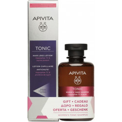 Apivita - Tonic hair loss lotion Λοσιόν κατά της τριχόπτωσης - 150ml & Δώρο Women's tonic shampoo Γυναικείο τονωτικό σαμπουάν - 250ml