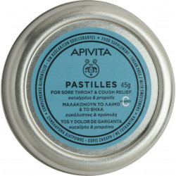Apivita - Παστίλιες για τον Πονεμένο λαιμό και το βήχα με ευκάλυπτο & πρόπολη - 45gr