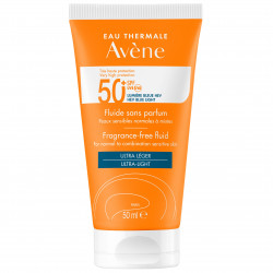 Avene - Fluide Sans Parfum Spf50+ Αντηλιακή Κρέμα Προσώπου Χωρίς Άρωμα για Κανονικό - Μικτό Ευαίσθητο Δέρμα - 50ml