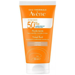 Avene - Fluid Tinted SPF50+ Αντηλιακή Κρέμα Προσώπου Με Χρώμα για Κανονικό - Μικτό Ευαίσθητο Δέρμα - 50ml