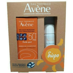 Avene - Fluide sport SPF50+ Αντηλιακό σχεδιασμένο για αθλητικές δραστηριότητες - 100ml & Δώρο Eau thermale spray Ιαματικό νερό - 50ml