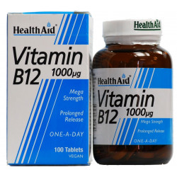Health Aid - Vitamin B12 1000mg Συμπλήρωμα διατροφής με βιταμίνη B12 - 100tabs