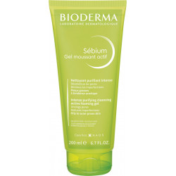 Bioderma - Sebium gel moussant actif Αφρίζον τζελ καθαρισμού προσώπου για ακνεϊκές επιδερμίδες - 200ml