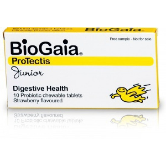 BioGaia - Protectis Junior -10 Μασώμενα Δισκία (Γεύση Φράουλα)
