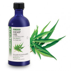 Macrovita - Cold Pressed Hemp Oil in Natural Oils with Vitamin E 'Ελαιο κάνναβης σε φυσικά λάδια με Βιταμίνη Ε  - 100ml