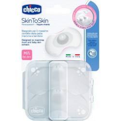 Chicco - Δίσκοι Στήθους Σιλικόνης Medium-Large - 2τμχ