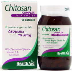 Health Aid - Chitosan Φυσική δέσμευση λιπών - 90caps