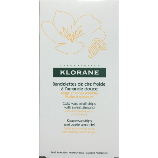Klorane - Ταινίες Αποτρίχωσης με Κρύο Κερί από Γλυκό Αμύγδαλο - 6ταινίες
