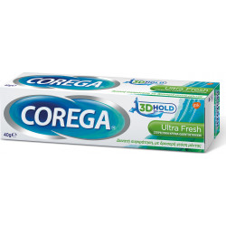Corega - 3D Hold Ultra Fresh Στερεωτική κρέμα οδοντοστοιχίας - 40gr
