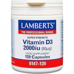 Lamberts - Vitamin D3 2000iu (50μg) - 120 κάψουλες