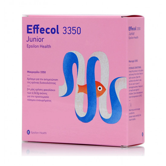 Epsilon Health - Effecol 3350 Junior - Οσμωτικό Υπακτικό για την δυσκοιλιότητα - 24 φακελίσκοι