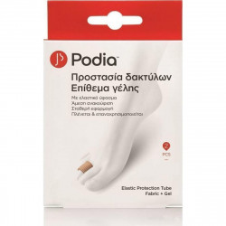 Podia - Elastic Protection Tube Fabric+Gel Προστασία Δακτύλων Επίθεμα Γέλης (Medium) - 2 τμχ