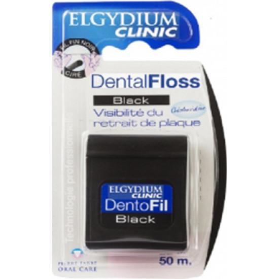 Elgydium - Clinic Dental Floss Black Οδοντικό νήμα με μαύρο χρώμα - 50m
