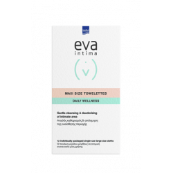 Intermed - Eva Intima Maxi Size Towelettes Individual Packs Μαλακά πανάκια για καθημερινό καθαρισμό - 12τμχ