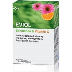 Eviol - Echinacea & Vitamin C Συμπλήρωμα Διατροφής Με Εχινάκεια & Βιταμίνη C - 60caps