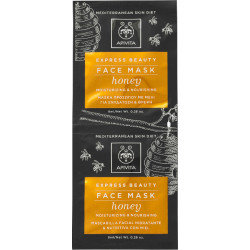 Apivita - Express Beauty Face Mask Honey Μάσκα Προσώπου για Ενυδάτωση και Θρέψη με μέλι - 2x8ml