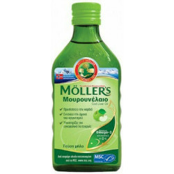 Moller's - Cod Liver Oil Μουρουνέλαιο Κατάλληλο για Παιδιά με Γεύση Μήλο - 250ml
