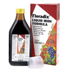 Power Health - Floradix Τονωτικό Συμπλήρωμα Διατροφής με Οργανικό Σίδηρο, Βιταμίνες C & B Complex - 250ml