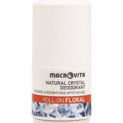 Macrovita - Natural Crystal Deodorant Roll-On Floral Φυσικός Αποσμητικός Κρύσταλλος - 50ml