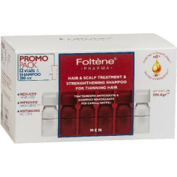 Foltene - Men hair and scalp treatment Θεραπεία κατά της ανδρικής τριχόπτωσης - 12x6ml & Strengthening shampoo for thinning hair Σαμπουάν ενδυνάμωσης - 200ml