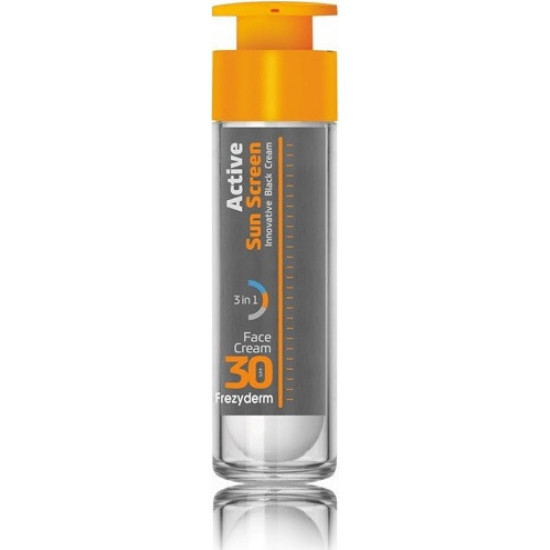 Frezyderm - Active Sun Screen Innovative Black Cream Face Cream SPF30 Αντιηλιακή προσώπου ενυδάτωσης και αντιγήρανσης - 50ml