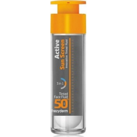 Frezyderm - Active Sun Screen  Innovative Tinted Fluid Tinted Face Fluid SPF50+ Aντιηλιακή κρέμα με χρώμα - 50ml