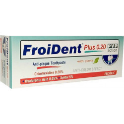 Froika - Froident plus 0.20 PVP action anti-plaque toothpaste Οδοντόκρεμα κατά της οδοντικής πλάκας με στέβια - 75ml