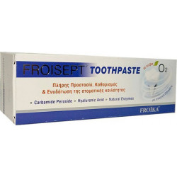 Froika - Froisept toothpaste with active oxygen & stevia Οδοντόκρεμα για προστασία, καθαρισμό & ενυδάτωση της στοματικής κοιλότητας με ενεργό οξυγόνο & στέβια - 75ml