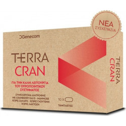 Genecom - Terra cran Συμπλήρωμα διατροφής Κράνμπερι για την καλή λειτουργία του ουροποιητικού συστήματος - 10tabs