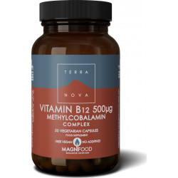 Terranova - Vitamin B12 Complex 500ug Συμπλήρωμα Διατροφής για το Νευρικό Σύστημα - 50caps