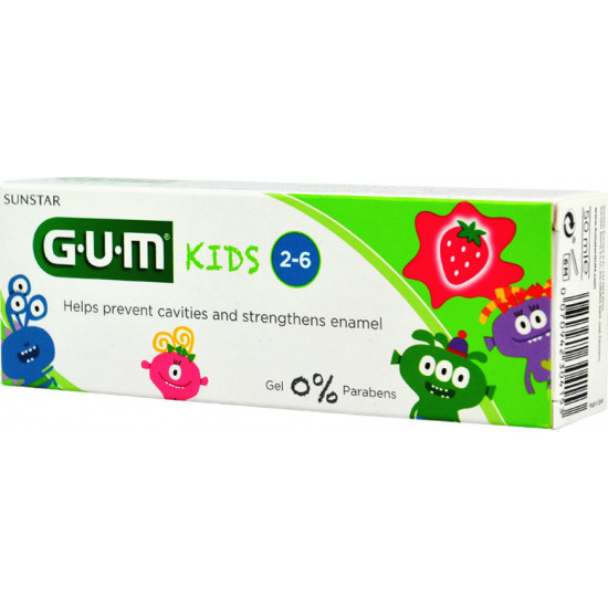 Sunstar - Gum kids toothpaste strawberry Παιδική οδοντόκρεμα φράουλα από 2 έως 6 ετών - 50ml