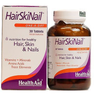Health Aid - Hair Skin & Nail Συμπλήρωμα Διατροφής Για Μαλλιά, Δέρμα & Νύχια - 30 ταμπλέτες