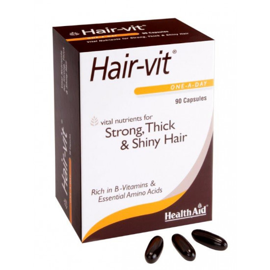 Health Aid - HairVit Συμπλήρωμα Διατροφής για Υγιή, Δυνατά Μαλλιά - 90caps