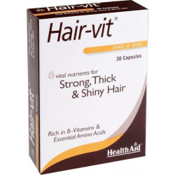 Health Aid - HairVit Συμπλήρωμα Διατροφής για Υγιή, Δυνατά Μαλλιά - 30 κάψουλες