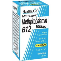 Health Aid - Metcobin Methylcobobalamin B12 1000mg Συμπλήρωμα Διατροφής - 60tabs