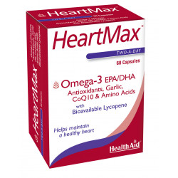 Health Aid - Heartmax Διατροφική υποστήριξη της καρδιάς με Ω3 - 60 κάψουλες