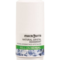 Macrovita - Natural Crystal Deodorant Roll-On Herbal Φυσικός αποσμητικός κρύσταλλος - 50ml