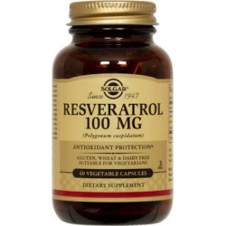 Solgar - Resveratrol 100mg Αντιοξειδωτική Δράση για Αντιγήρανση και Καρδιαγγειακό Σύστημα - 60caps