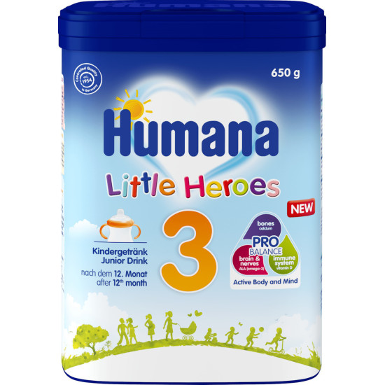 Humana - Optimum 3 little heroes 12m+ Βρεφικό γάλα σε σκόνη μετά τον 12ο μήνα - 650gr