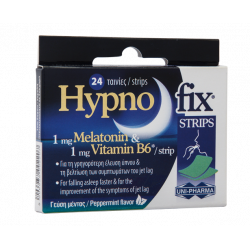 Uni-Pharma - Hypnofix Strips Συμπλήρωμα διατροφής για την γρηγορότερη έλευση ύπνου - 24 ταινίες