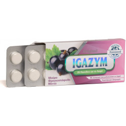 ILS - Igazym original black currant & mint Παστίλιες για το λαιμό με γεύση μαύρο φραγκοστάφυλο & μέντα - 20 παστίλιες