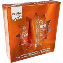 Intermed - Αντηλιακό Πακέτο με Υαλουρονικό Οξύ Luxurious Sun Care Face Cream with Hyaluronic Acid SPF50 - 75ml & Luxurious Sunscreen Cream with Hyaluronic Acid SPF50 - 200ml