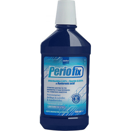 Intermed - Periofix 0.05% Στοματικό διάλυμα για την καθημερινή υγεινή περιποίηση της στοματικής κοιλότητας, αποτελεσματικό για ουλίτιδες και περιοδοντίτιδες - 500ml
